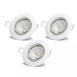 Reflektory LED 4,5 W GU10 6500 K zimne światło 3 sztuki białe