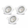 Reflektory LED 4,5 W GU10 6500 K zimne światło 3 sztuki białe