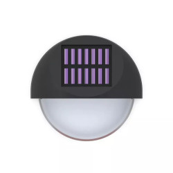 Lampa solarna LED ścienna RGB czarna z panelem amorficznym 40x40 mm