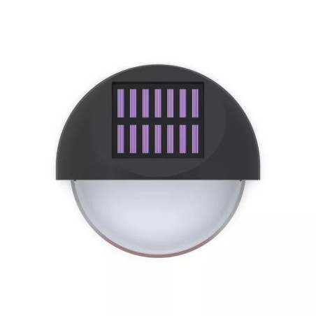 Lampa solarna LED ścienna RGB czarna z panelem amorficznym 40x40 mm