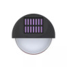 Lampa solarna LED ścienna RGB czarna z panelem amorficznym 40x40 mm