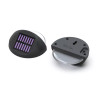 Lampa solarna LED ścienna RGB czarna z panelem amorficznym 40x40 mm