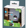 Lampa solarna LED ścienna RGB czarna z panelem amorficznym 40x40 mm