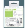 Lampa solarna LED ścienna RGB czarna z panelem amorficznym 40x40 mm
