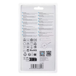 Lampka nocna LED 2,6W zimna 6500K z pilotem i zasilaniem 3xAAA biała