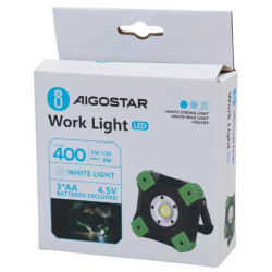 Lampa robocza przenośna LED 5W 400lm zimna barwa na 3 baterie AA
