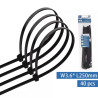 Opaski zaciskowe nylonowe 3,6x250 mm czarne 40 sztuk do mocowania