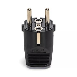 Wtyczka niemiecka 16A 250V czarna do instalacji elektrycznych