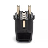 Wtyczka niemiecka 16A 250V czarna do instalacji elektrycznych
