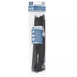 Opaski zaciskowe nylonowe 3,6x250 mm czarne 40 sztuk do mocowania