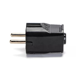 Wtyczka niemiecka 16A 250V czarna do instalacji elektrycznych