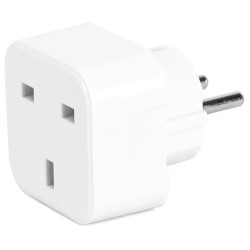 Adapter 1:1 z polską wtyczką 16A i brytyjskim gniazdkiem 13A 250V