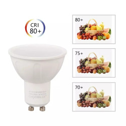 Żarówki LED GU10 8W 6500K barwa zimna 2 sztuki w blisterze