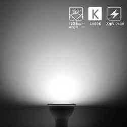 Żarówki LED GU10 8W 6500K barwa zimna 2 sztuki w blisterze