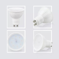 Żarówki LED GU10 8W 6500K barwa zimna 2 sztuki w blisterze