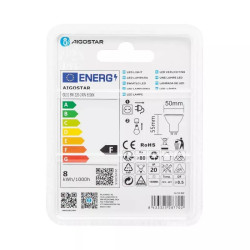 Żarówki LED GU10 8W 6500K barwa zimna 2 sztuki w blisterze