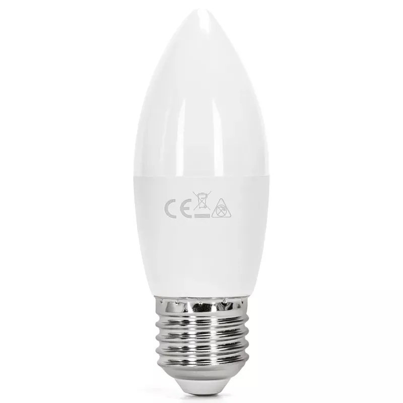 Żarówki LED C37 E27 8W 6500K 2 sztuki zimna barwa światła
