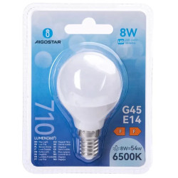 Żarówki LED G45 8W E14 2 szt. światło zimne 6500K
