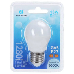 Żarówki LED G45 E27 13W zimna barwa 6500K 2 sztuki