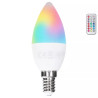 Żarówka LED C37 E14 4,8W RGB + 3000K 420lm 1 sztuka