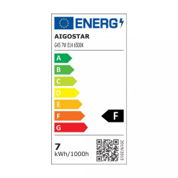 Żarówki LED G45 E14 7W zimna biel 6500K 2 sztuki