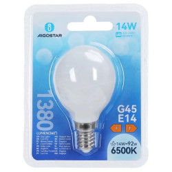 Żarówki LED G45 E14 14W 6500K zimne światło 2 sztuki