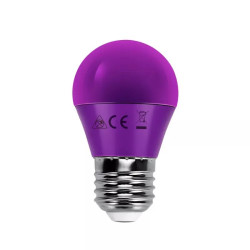 Żarówka LED G45 fioletowa 4W E27 180° do wnętrz