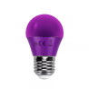 Żarówka LED G45 fioletowa 4W E27 180° do wnętrz