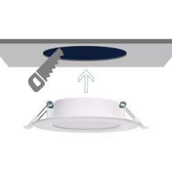 Panel podtynkowy LED 6W 3000K biały 660 lm Aigostar okrągły