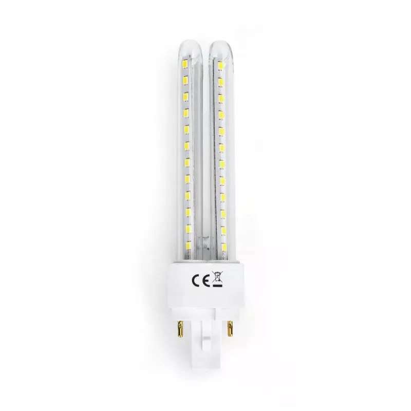 Świetlówka LED PLC 2U 12W zimna biała 6500K trzonek G24d-3