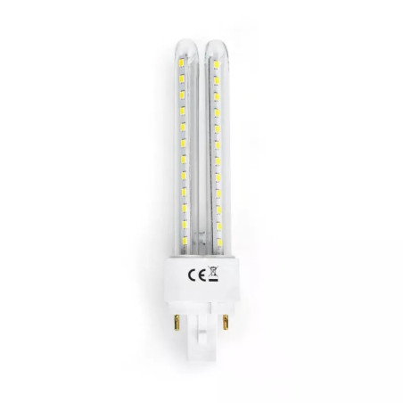 Świetlówka LED PLC 2U 12W zimna biała 6500K trzonek G24d-3