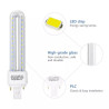 Świetlówka LED PLC 2U 12W zimna biała 6500K trzonek G24d-3