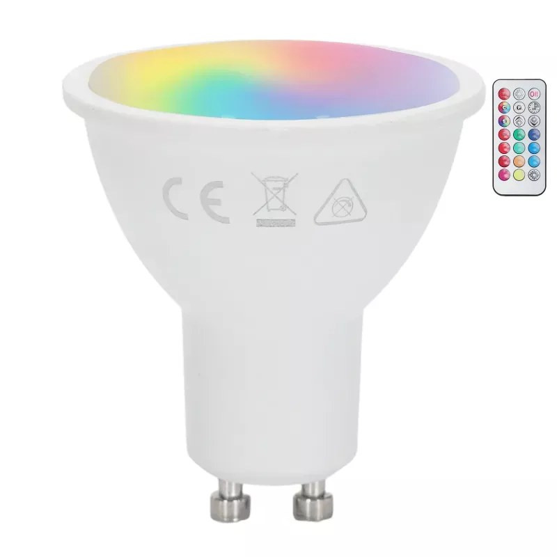 Żarówka LED GU10 6W RGB+Ciepłe światło 3000K 1 sztuka