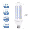 Żarówka LED 23W E27 przezroczysta 3000K 2400lm 4U U