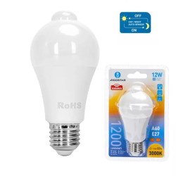 Żarówka LED 12W E27 A60 z czujnikiem ruchu PIR 3000K ciepła biała