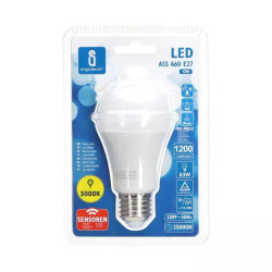 Żarówka LED 12W E27 A60 z czujnikiem ruchu PIR 3000K ciepła biała
