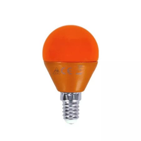 Żarówka LED G45 4W pomarańczowa E14 do wnętrz