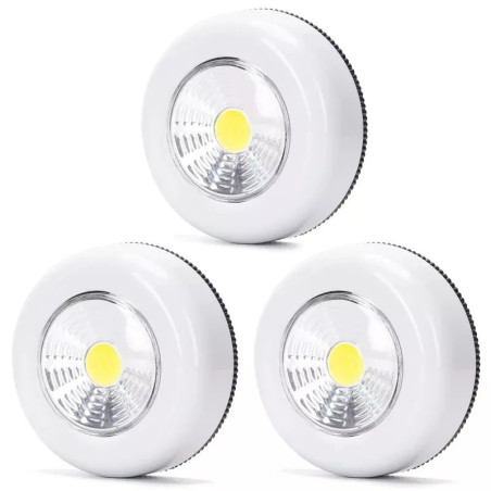 Lampki nocne LED 0.5W zimne światło 3 sztuki na baterie AAA