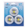 Lampki nocne LED 0.5W zimne światło 3 sztuki na baterie AAA