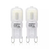 Żarówki LED G9 2W 6500K zimna barwa 170lm 2 sztuki mleczne
