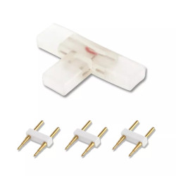 Łącznik typu T do pasków LED wysokiego napięcia biały
