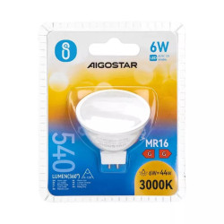 Żarówka LED MR16 6W 3000K 540lm AC/DC 12V ciepłe światło