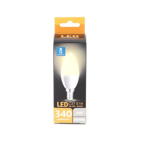Żarówka LED C37 E14 4W 3000K ciepła barwa 340 lumenów biała