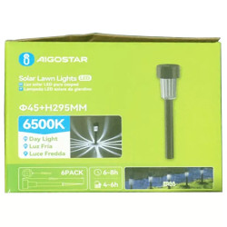Solarny lampion zewnętrzny LED 0,006W 6500K czarny 29,5 cm