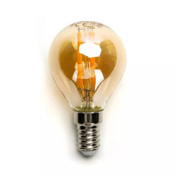 Żarówka LED filamentowa G45 bursztynowa E14 4W ciepłe światło 2200K