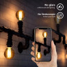 Żarówka LED filamentowa G45 bursztynowa E14 4W ciepłe światło 2200K