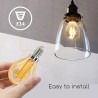 Żarówka LED filamentowa G45 bursztynowa E14 4W ciepłe światło 2200K