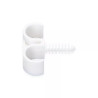 Dwuhaczykowy zacisk PVC do rur 19-22 mm z mocowaniem na śrubę M6