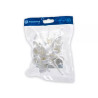 Dwuhaczykowy zacisk PVC do rur 19-22 mm z mocowaniem na śrubę M6