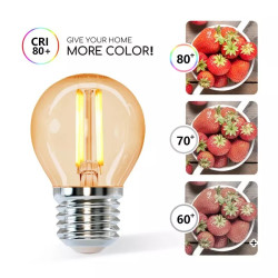Żarówka LED filamentowa G45 E27 6W 2200K bursztynowa 600lm